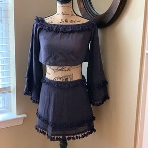 SOLD Skylar + Madison NWT charcoal skirt and top M